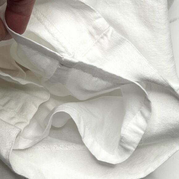 Banana Republic White Lined Linen Shorts Size 2 - Picture 5 of 7